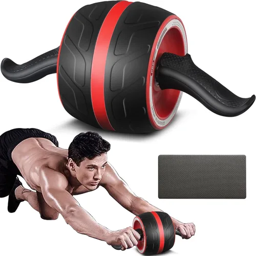 Vista 8 de AB Wheel Roller with Resistance Spring, Automatic Rebound Exercise Abdominal Ultra-Wide Wheels Fitness for Gym & Home, Core Work-out