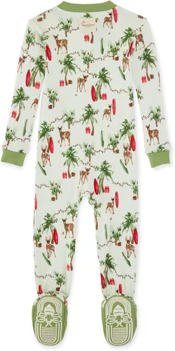 Vista 2 de Burt's Bees Baby - Pijama para niña, con cremallera delantera y pies cerrados antideslizantes, de algodón orgánico 100%, para niñas pequeñas