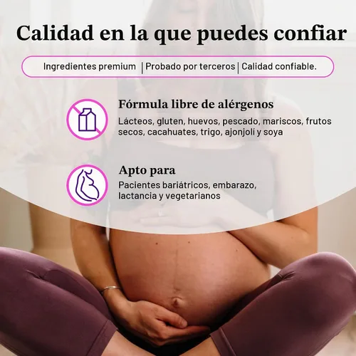 Vista 5 de Cápsulas Optimal Prenatal, sin hierro, fórmula médica, para mejorar la salud, 240 cápsulas vegetarianas