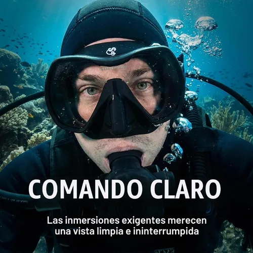 Vista 7 de Mako - Máscara de buceo, máscara de buceo de una sola lente, vidrio templado gran angular para esnórquel, buceo libre y natación, diseño de bajo