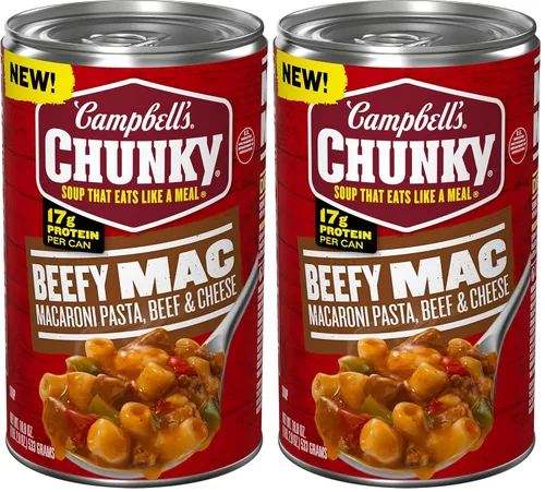 Vista 15 de Campbell's Chunky Beefy Mac Soup, lata de 18.8 oz