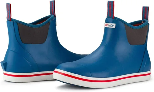 Vista 6 de SUREWAY Men's Deck Boots Professional Non-Slip Fishing & Ankle Deck Boot Waterproof Rain Boots
