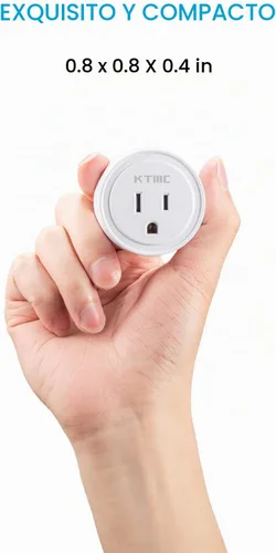 Vista 6 de KTMC Paquete de 4 enchufes inteligentes, compatible con Alexa y Google Home, no requiere concentrador, control remoto, certificado ETL