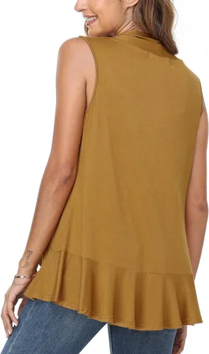 Vista 3 de Xeoxarel Cárdigan sin mangas para mujer con frente abierto (S-3XL)
