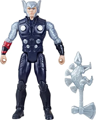 Vista 8 de Marvel Mecasaurios de ataque mecánicos, figura de acción de Thor de 4 pulgadas con accesorio de arma de dinosaurio, juguetes de superhéroes
