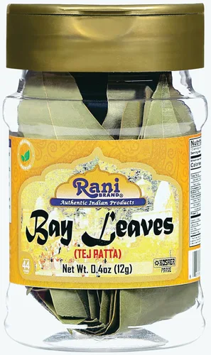 Vista 11 de Rani Organic Bay Leaves (Tej Patta) Especias enteras seleccionadas a mano Extra grandes 0.4oz (12g) Frasco PET ~ Todo natural Apto para gluten