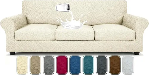 Vista 137 de YEMYHOM - Fundas elásticas para cojín individual, protector de sofá, silla, asiento, funda deslizante, funda suave de sofá, reemplazo, grande, a
