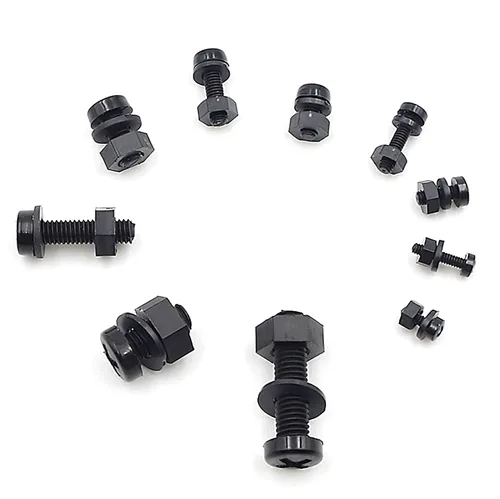 Vista 5 de Juego surtido de tornillos métricos M2 M2.5 M3 M4 M5 de nylon Phillips de cabeza plana (negro) Metric M2 M2.5 M3 M4 M5 Tornillos de cabeza