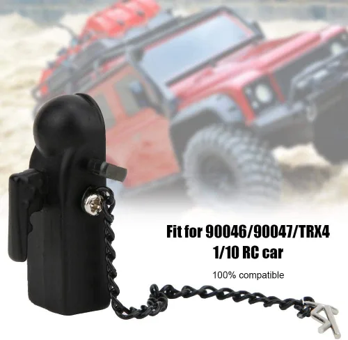 Vista 4 de Dilwe Accesorios de componentes de conexión de hebilla de remolque de metal negro compatibles con 90046/90047/TRX4 1/10 RC Crawler Car, gancho