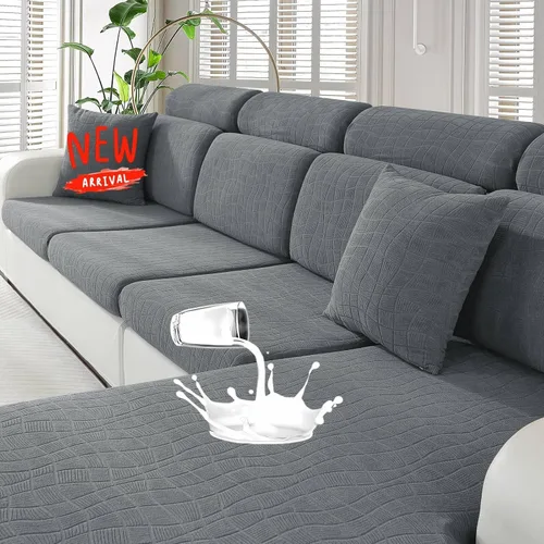 Vista 14 de MAXIJIN Fundas impermeables para cojín de sofá Fundas elásticas para asiento de sofá Fundas lavables, Fundas seccionales para cojines de exterior