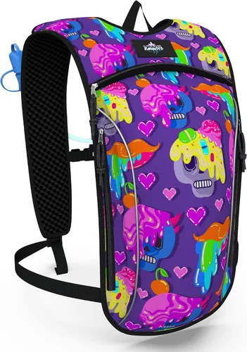 Vista 2 de Mochila de hidratación ligera – Bolsa de 2 litros incluida – Ideal para festivales, mochileros, senderismo, ciclismo de montaña, actividades al aire