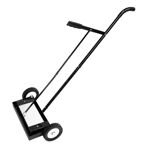 Vista 11 de Master Magnetics Barredora magnética con ruedas – Mini tipo empuje con mango de liberación y telescópica – Potente herramienta magnética para patio
