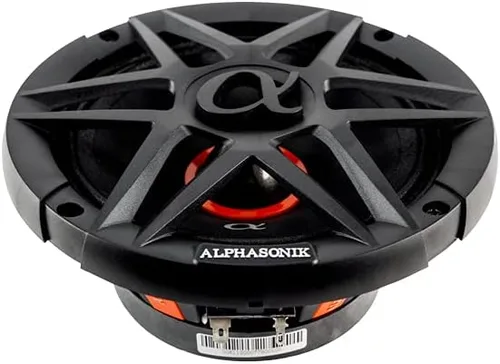 Vista 4 de Alphasonik 1 par de altavoces ABM65 de la serie DYNAMIS de 6.5" 600 vatios máx. 150 vatios RMS de rango medio para audio de coche de 4 ohmios