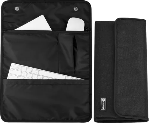 Vista 9 de Funda de viaje para accesorios de Apple, compatible con teclado mágico, trackpad, mouse - Funda (negro)