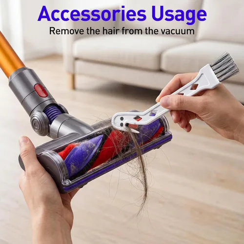 Vista 7 de Juego de 6 filtros de repuesto para aspiradoras Dyson V7, V8 Animal y V8 Absolute inalámbricas, 3 filtros post, 3 filtros pre, reemplaza la pieza