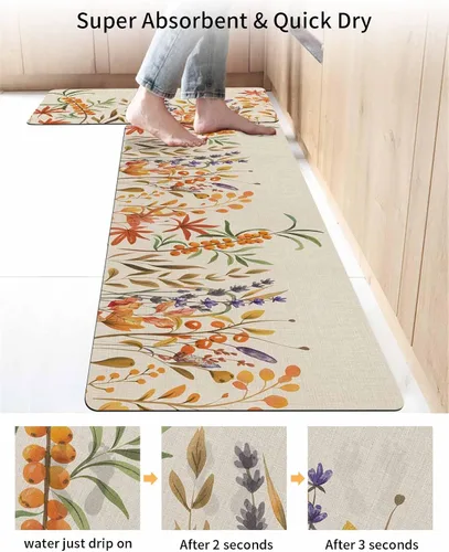 Vista 4 de American Farmhouse - Tapete de baño para bañera, antideslizante, de secado rápido y absorbente, de tierra de diatomeas, para fregadero de cocina