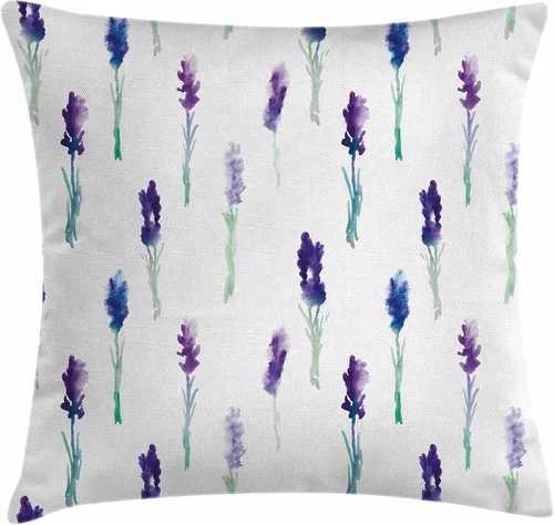 Vista 2 de Ambesonne - Funda de cojín abstracta para cojín con forma de triángulo, diseño geométrico con forma de arco iris, diseño decorativo, cuadrado, 16.0