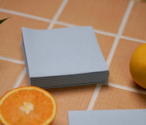 Vista 3 de Servilletas de cóctel, paquete de 100 servilletas desechables de lino de lujo como Airlaid, suaves y absorbentes, servilletas de cóctel para cocina