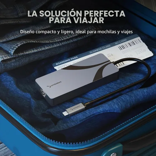 Vista 6 de SABRENT Hub de viaje USB4, HDMI 2.1, 2.5GbE, PD de 85 W (HB-U4HP)