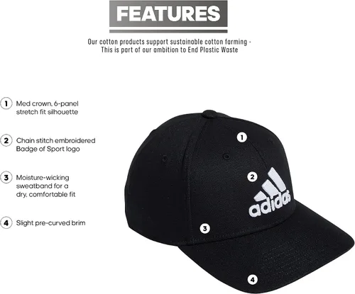 Vista 2 de adidas Men's Producer 2 Structured Stretch Fit Cap