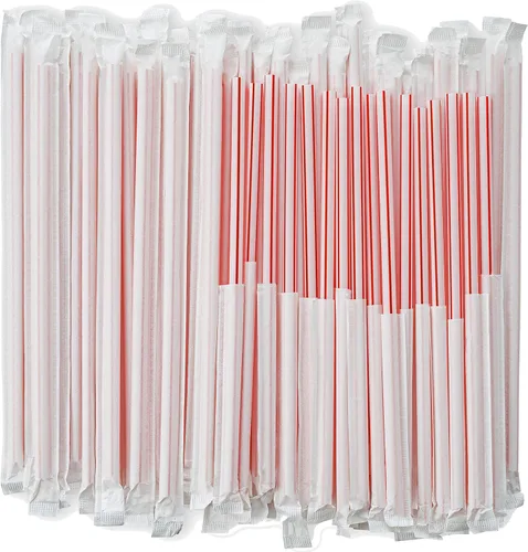 Vista 8 de DuraHome Paquete de 1000 pajitas agitadoras envueltas individualmente, color negro de 5.75 pulgadas desechables de plástico para beber para cócteles