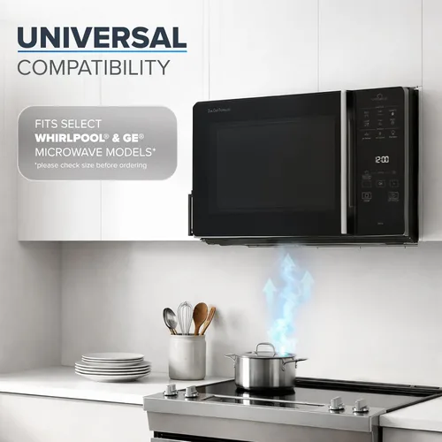 Vista 5 de Filtro de grasa para microondas compatible con microondas Whirlpool y GE, paquete de 2 unidades de aproximadamente 13 x 6 pulgadas
