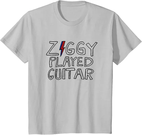 Vista 23 de David Bowie - Ziggy Played Guitar Sketch Lyric Camiseta Blanco