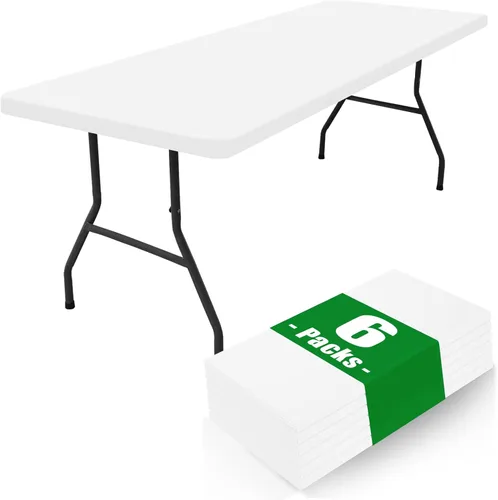 Vista 16 de Moosfor Paquete de 6 manteles cuadrados de elastano, manteles elásticos ajustables para pícnic, cubierta de mesa de patio elástica lavable para Negro