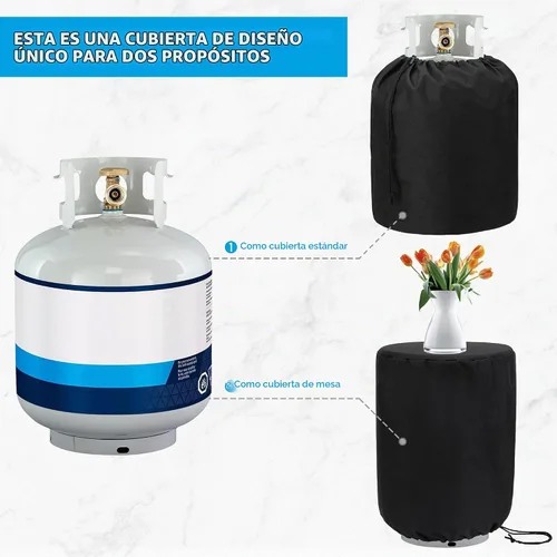 Vista 2 de Stanbroil - Cubierta de tanque de propano para cubierta de mesa de cilindro de tanque estándar de 20 libras