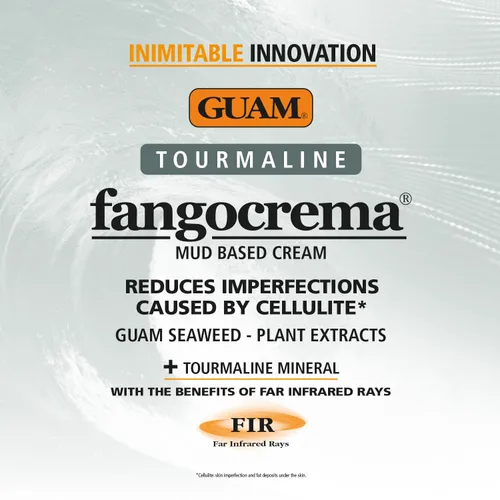 Vista 2 de GUAM Fangocrema Crema anticelulítica – Algas marinas y turmalina FIR para tensar la piel – Gel caliente con cafeína para reafirmar y contornear
