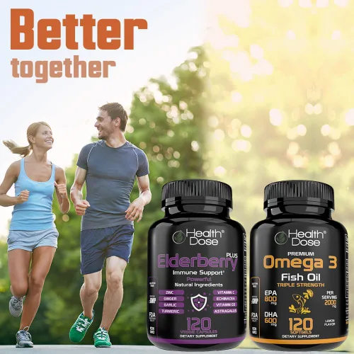 Vista 5 de Health Dose Cápsulas de saúco Plus – Suplemento de apoyo inmunológico con vitaminas C, D3, zinc, selenio y 11 ingredientes para el bienestar durante