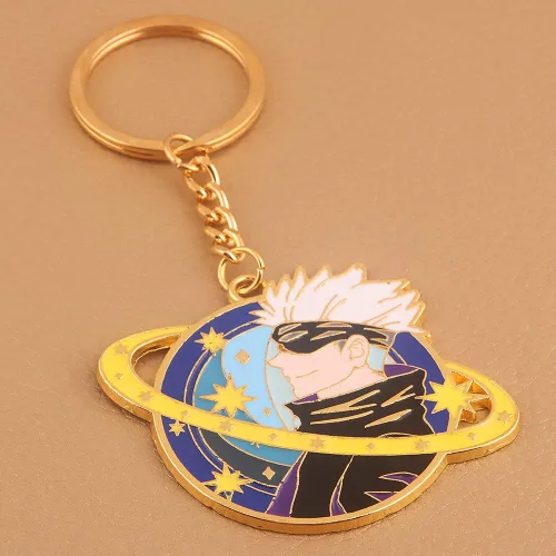 Vista 4 de SONGCHANGJEWELRY JJK - Llavero Satoru Figura de anime esmaltado Llavero de joyería para hombres y mujeres