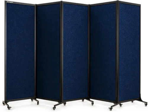 Vista 20 de Room Partition 2.0 Versión de actualización,6'L* 6'7"H,3 Panel, Beige Freestanding Rolling Dividers with Wheels,Office privacy screen Divider Wall