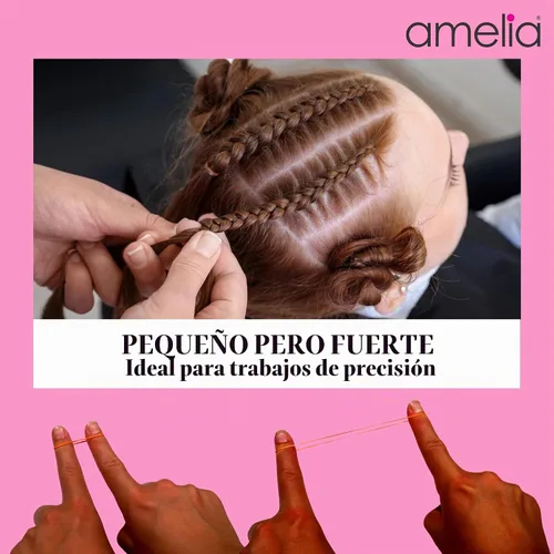 Vista 8 de 500 unidades de gomitas en contenedor de rejillas para colas de caballo y trenzas., Negro