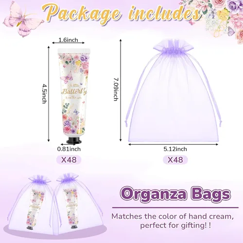 Vista 2 de 48 Sets Una Mariposa Está en Camino Regalos de Crema de Manos a Granel Baby Shower Crema de Manos Tamaño de Viaje Loción a Granel Suministros
