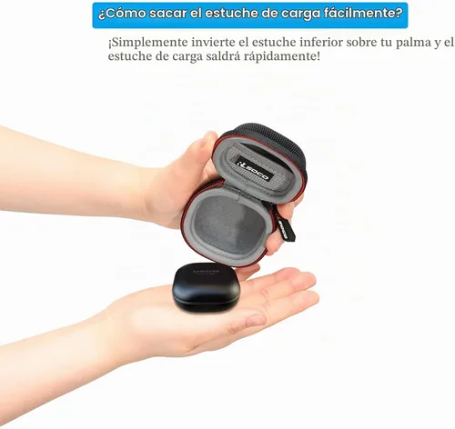 Vista 5 de RLSOCO Funda de transporte para Samsung Galaxy Buds Core/Galaxy Buds FE/Galaxy Buds 2 Pro/Galaxy Buds Pro/Galaxy Buds 2/Galaxy Buds Live True Negro