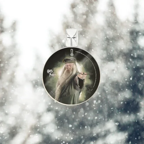 Vista 2 de Harry Potter – Albus Dumbledore – 3.5 pulgadas Starfire Prints colgante accesorio de impresión de vidrio – Accesorio colgante de luz – Ideal