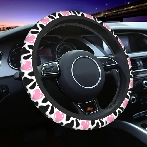Vista 20 de Funda para volante MINIOZE de ojos malvados azules con luna mágica, accesorios para automóvil, linda para mujeres y niñas, universal de 15 pulgadas