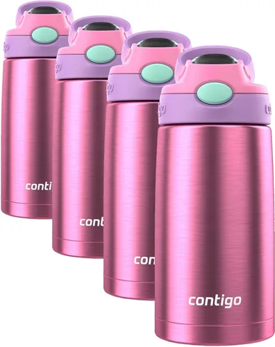 Vista 10 de Contigo Autospout - Botella de agua con popote y pajita, 384.81 ml, Azalea/Pansy