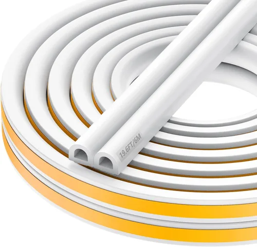 Vista 11 de Nest - Tira de sellado de espuma de madera para puertas y ventanas, alta elasticidad, cinta aislante de goma de alta adherencia, espuma de puerta