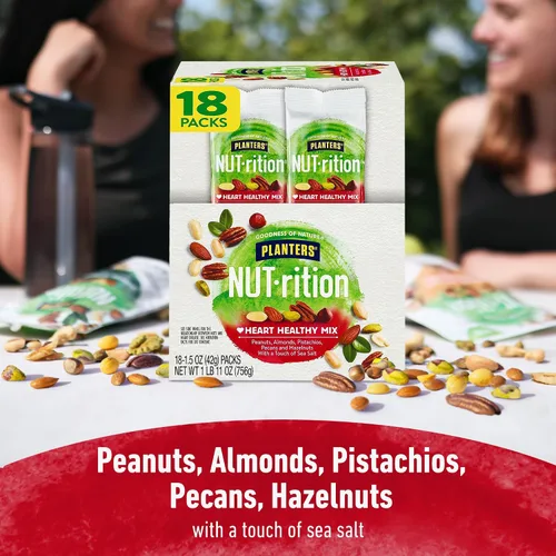 Vista 4 de Planters Combinación saludable nutrición para el corazón, 1.5 onza, 18 Count