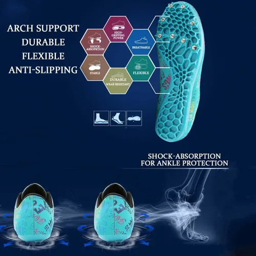 Vista 5 de HESBITEUL Zapatos deportivos para hombre para atletismo, tenis deportivos para entrenamiento profesional, para correr, atletismo, atletismo