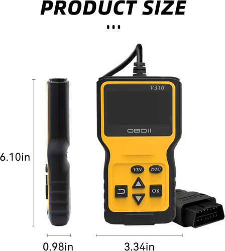 Vista 2 de Lector de códigos de escáner OBD2 para automóvil para comprobar el motor, leer y borrar códigos de falla, verificar el estado del monitor