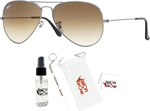 Vista 2 de Ray-Ban RB3025 - Gafas de sol de aviador de metal paquete de accesorios Vision Group
