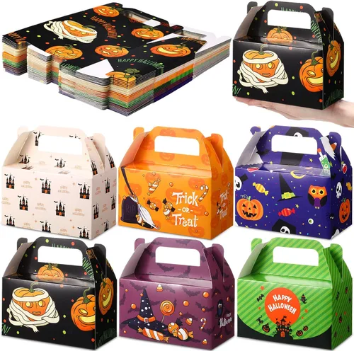 Vista 10 de Zhanmai Paquete de 36 Cajas de Golosinas para Fiesta de Cumpleaños de 6 Pulgadas, Cajas Gable de Favores de Fiesta Goodie Treats, Contenedor