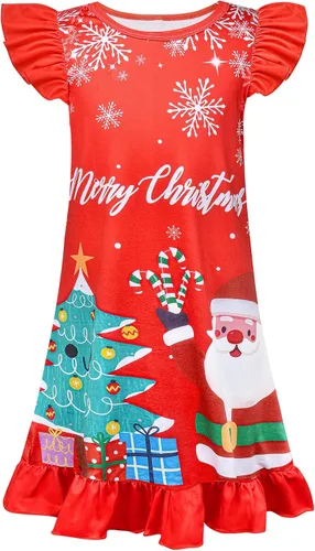 Vista 10 de Sylfairy - Camisones de dormir para niñas, pijamas de unicornio con diseño de princesa para niñas, prendas de dormir