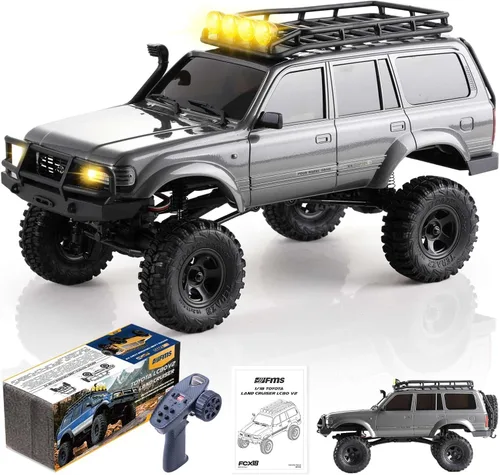 Vista 7 de EAZYRC FMS Fcx18 1/18 Land Cruiser 80 Toyota RC Rock Crawler RTR 4x4 todoterreno impermeable de grado hobby RC Trucks para todos los terrenos
