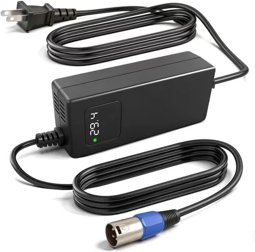 Vista 9 de Cargador de 29.4V 2A con enchufe XLR para 24V 7S Cargador de batería de litio 24V Cargador de batería universal