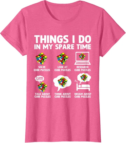 Vista 59 de Things I Do in My Spare Time Cube Puzzle Speed Cubing Camiseta