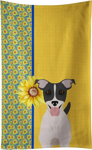 Vista 197 de Caroline's Treasures WDK5313KTWL - Toalla de cocina con diseño de girasoles de verano, color negro y tostado, Airedale Terrier, toalla de mano